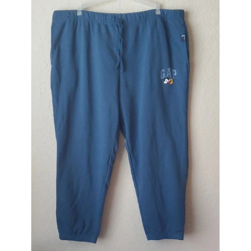 Gap x Disney Mickey Mouse Joggers XXL Blue Fleece Sweatpants Plus Size 2XL